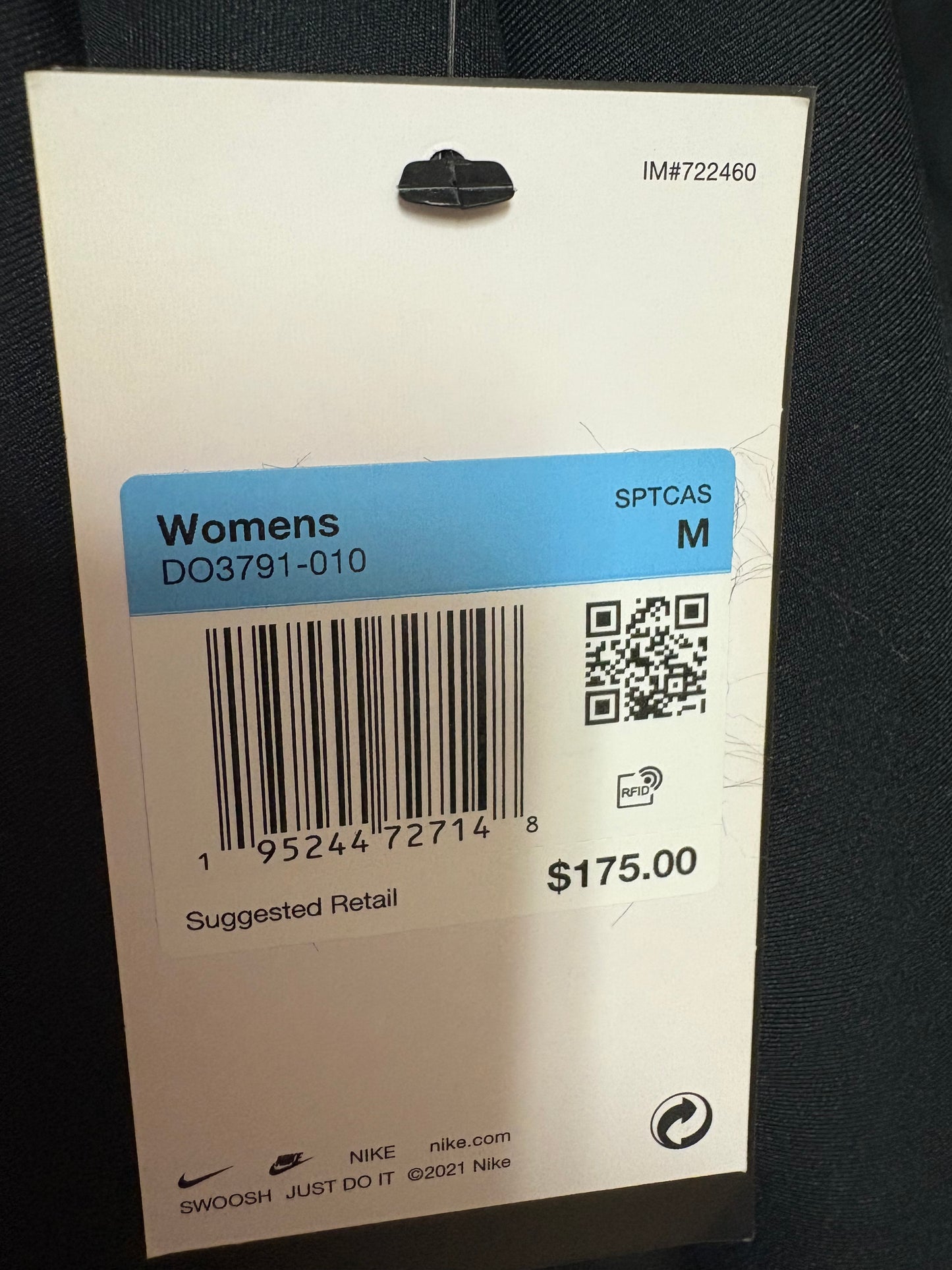 NIKE Women’s Sherpa Fleece Jacket – Black/White (Size M) — NWT