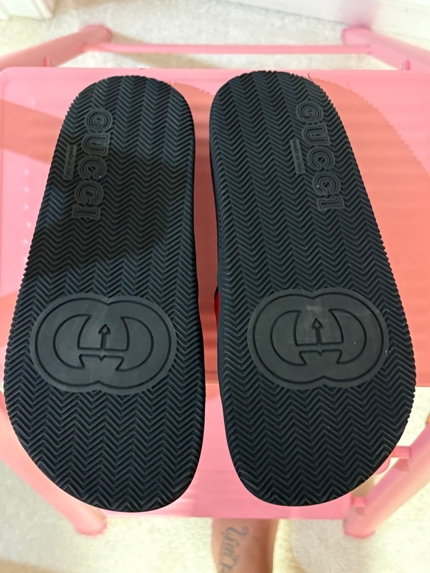Gucci Web Slide Sandals – Size 38 – New With Box