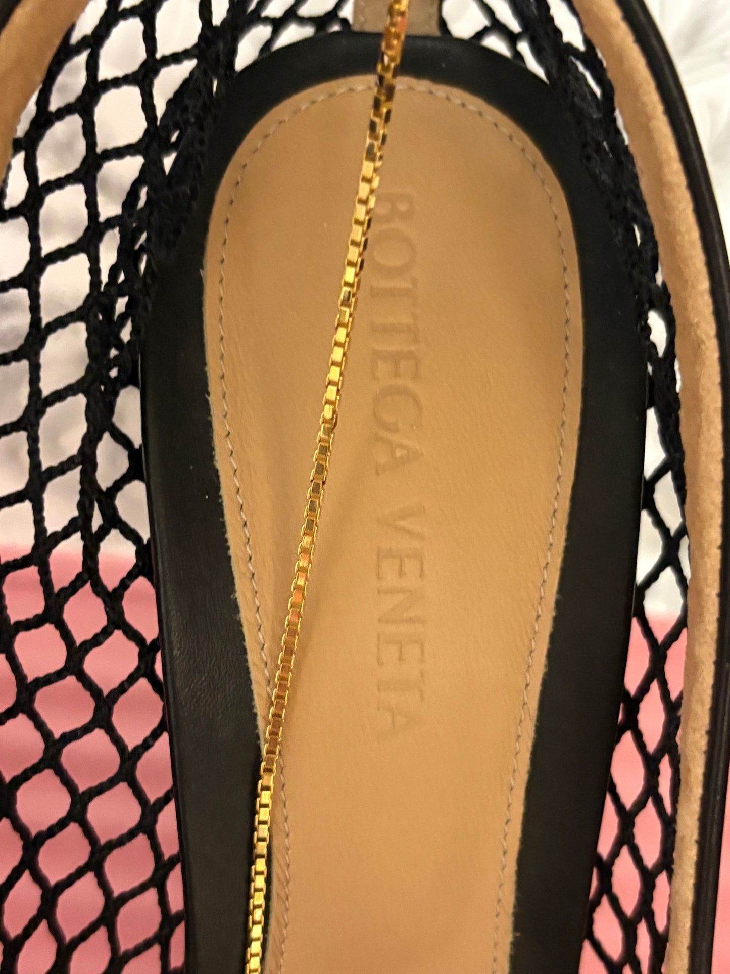 Bottega Veneta Mesh Square Toe Pumps – New With Box – Runway Net Heels