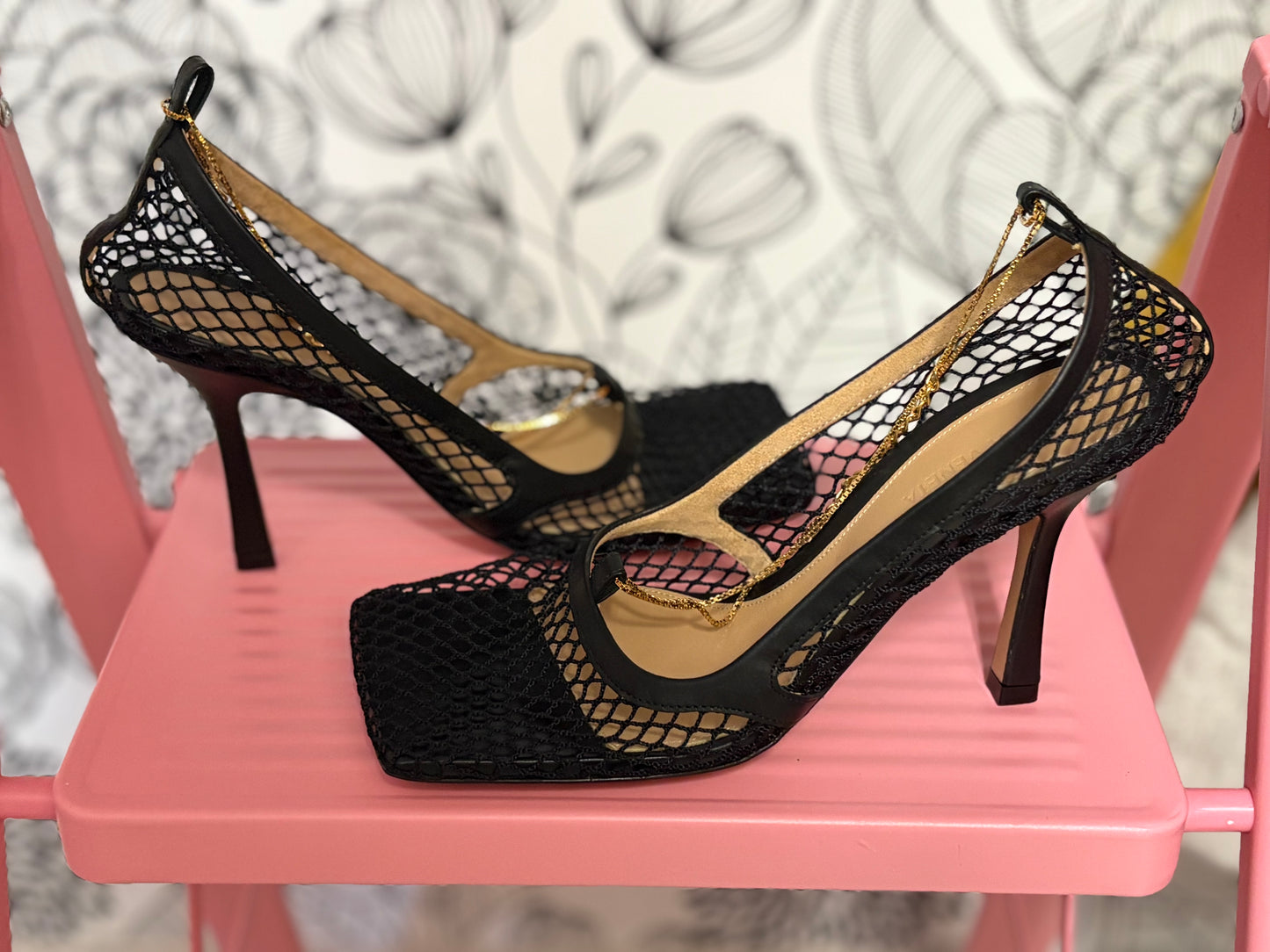 Bottega Veneta Mesh Square Toe Pumps – New With Box – Runway Net Heels