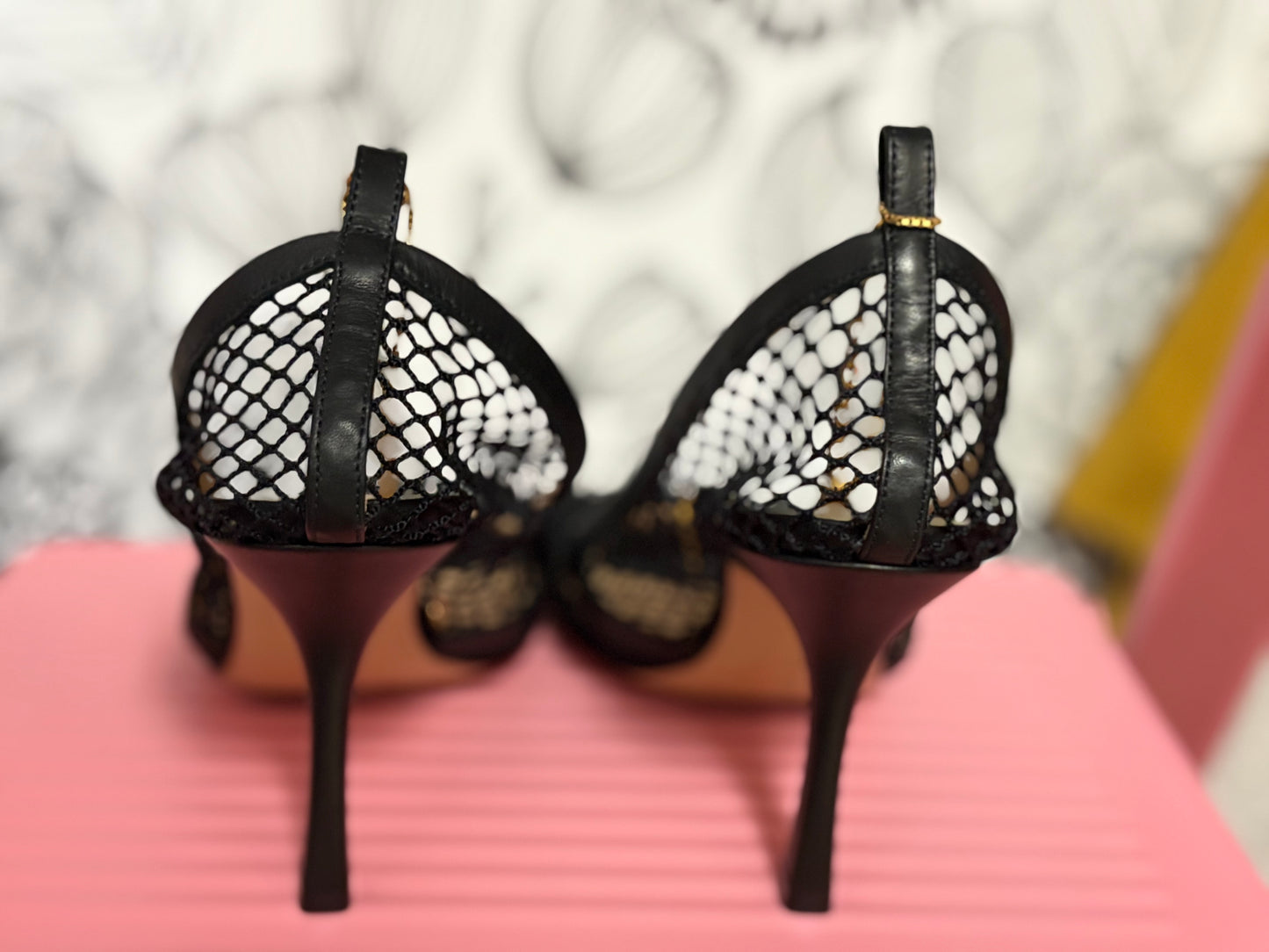 Bottega Veneta Mesh Square Toe Pumps – New With Box – Runway Net Heels