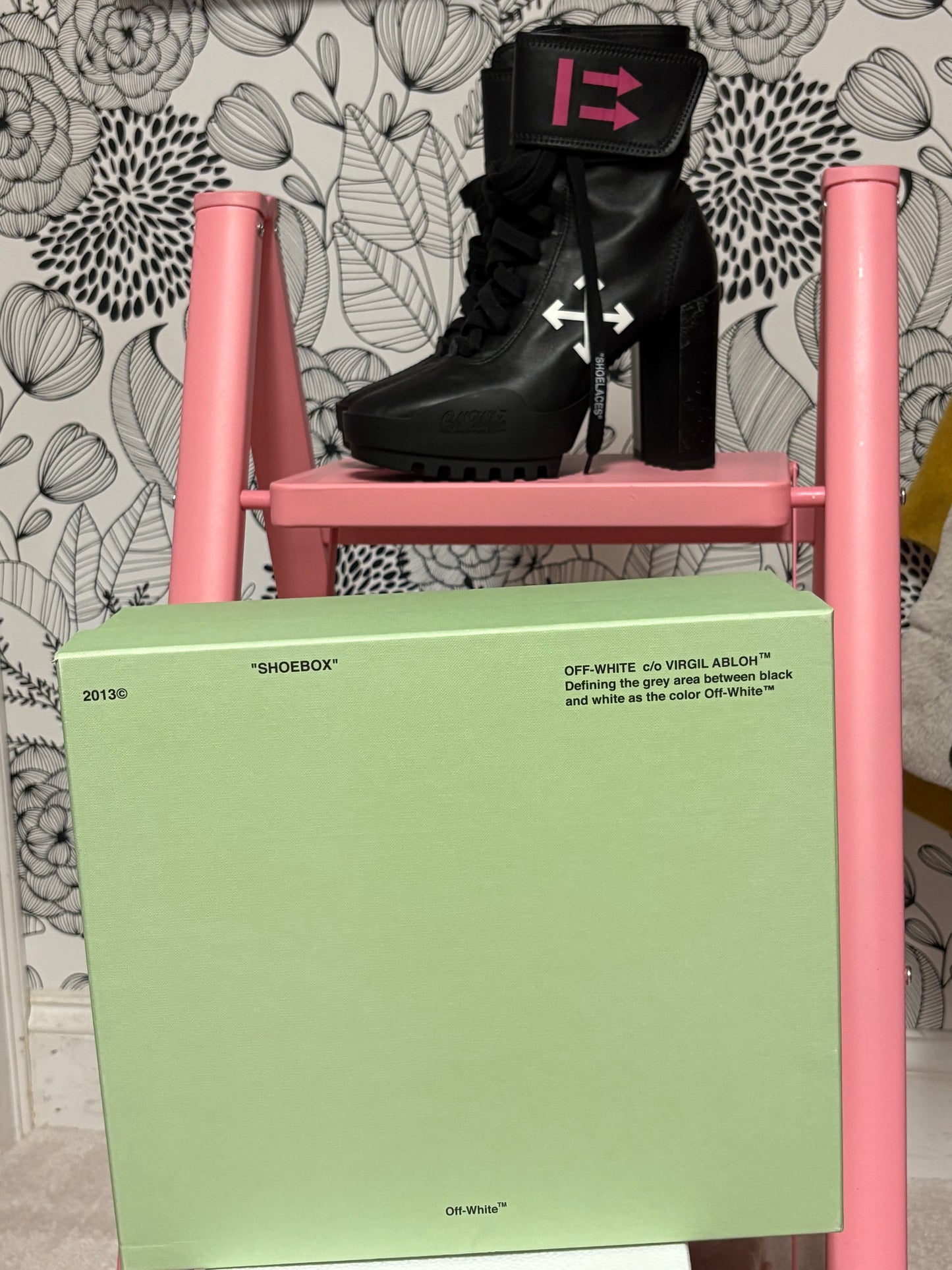 Off-White Arrow Moto Wrap Platform Heeled Boots – Virgil Abloh – Size 37 – New