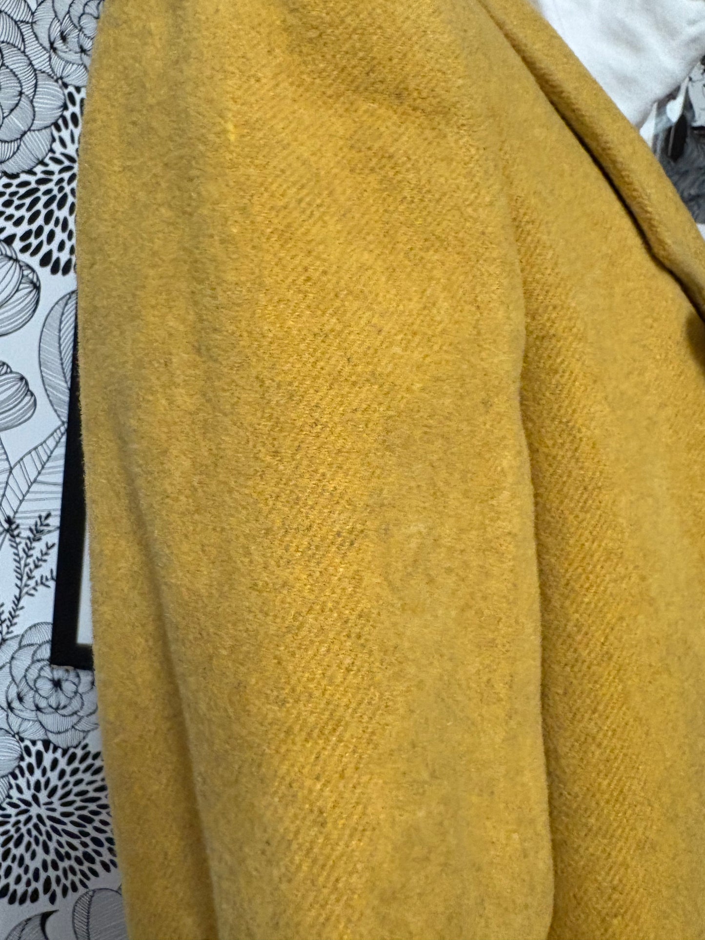 MNG Mango Mustard Yellow Double Breasted Wool Coat – New With Tags