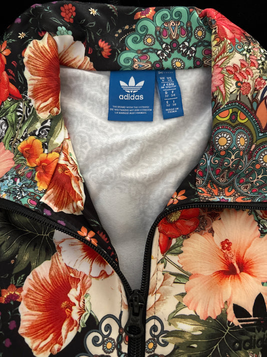 Adidas Originals Floral Print Full Zip Track Jacket 🌺🖤