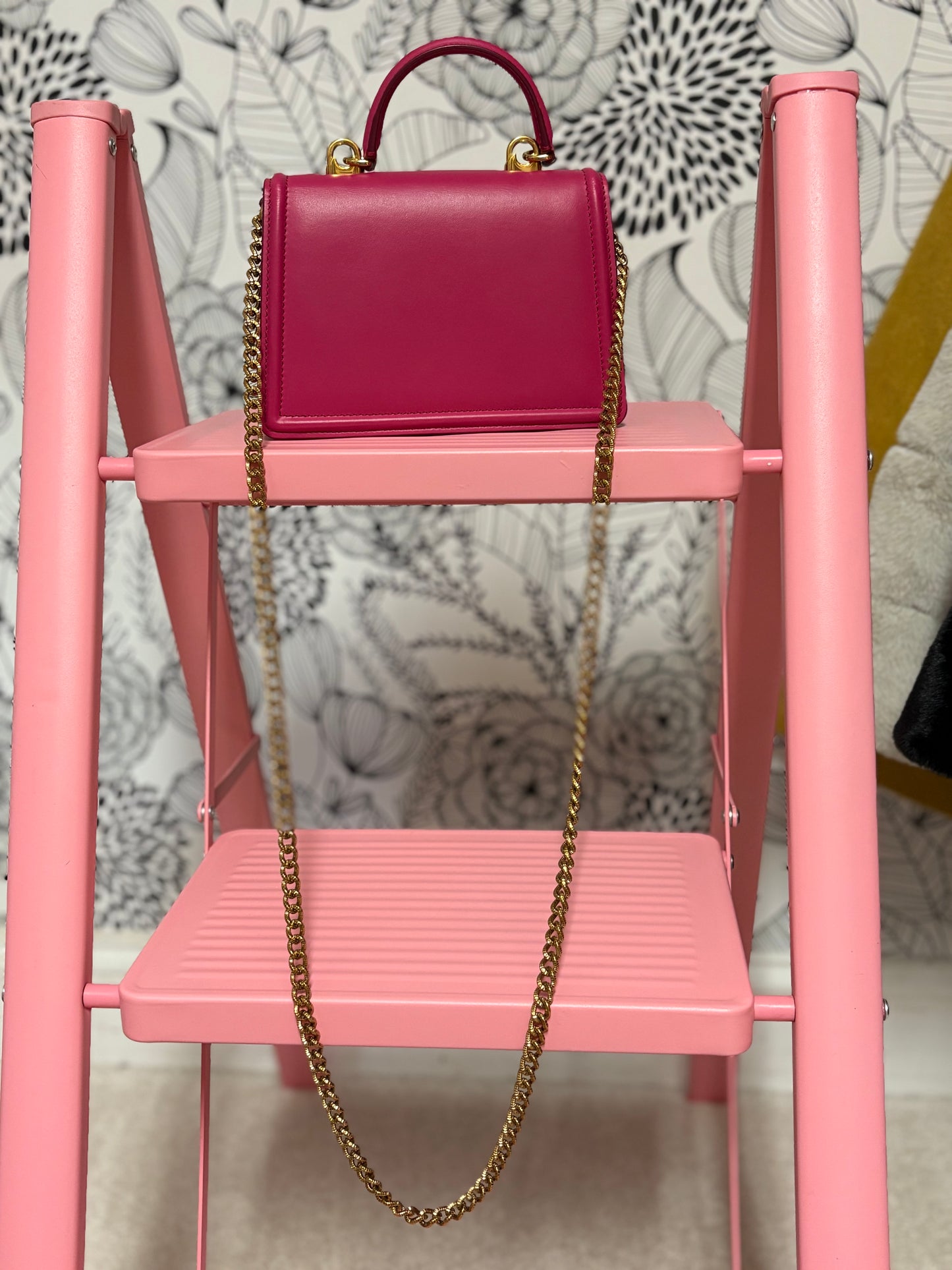 Dolce & Gabbana Devotion Mini Top Handle Bag in Hot Pink – New with Box