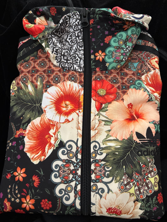 Adidas Originals Floral Print Full Zip Track Jacket 🌺🖤