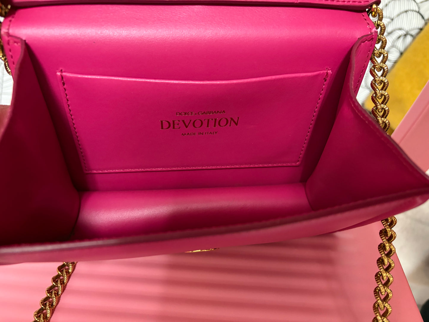 Dolce & Gabbana Devotion Mini Top Handle Bag in Hot Pink – New with Box