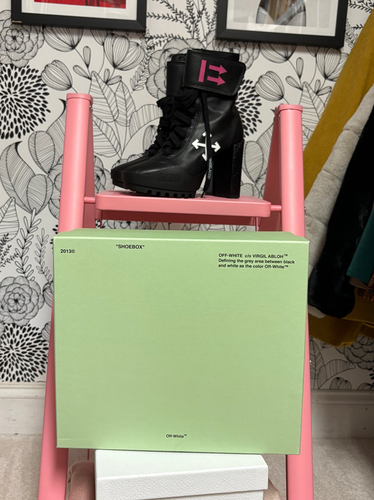 Off-White Arrow Moto Wrap Platform Heeled Boots – Virgil Abloh – Size 37 – New