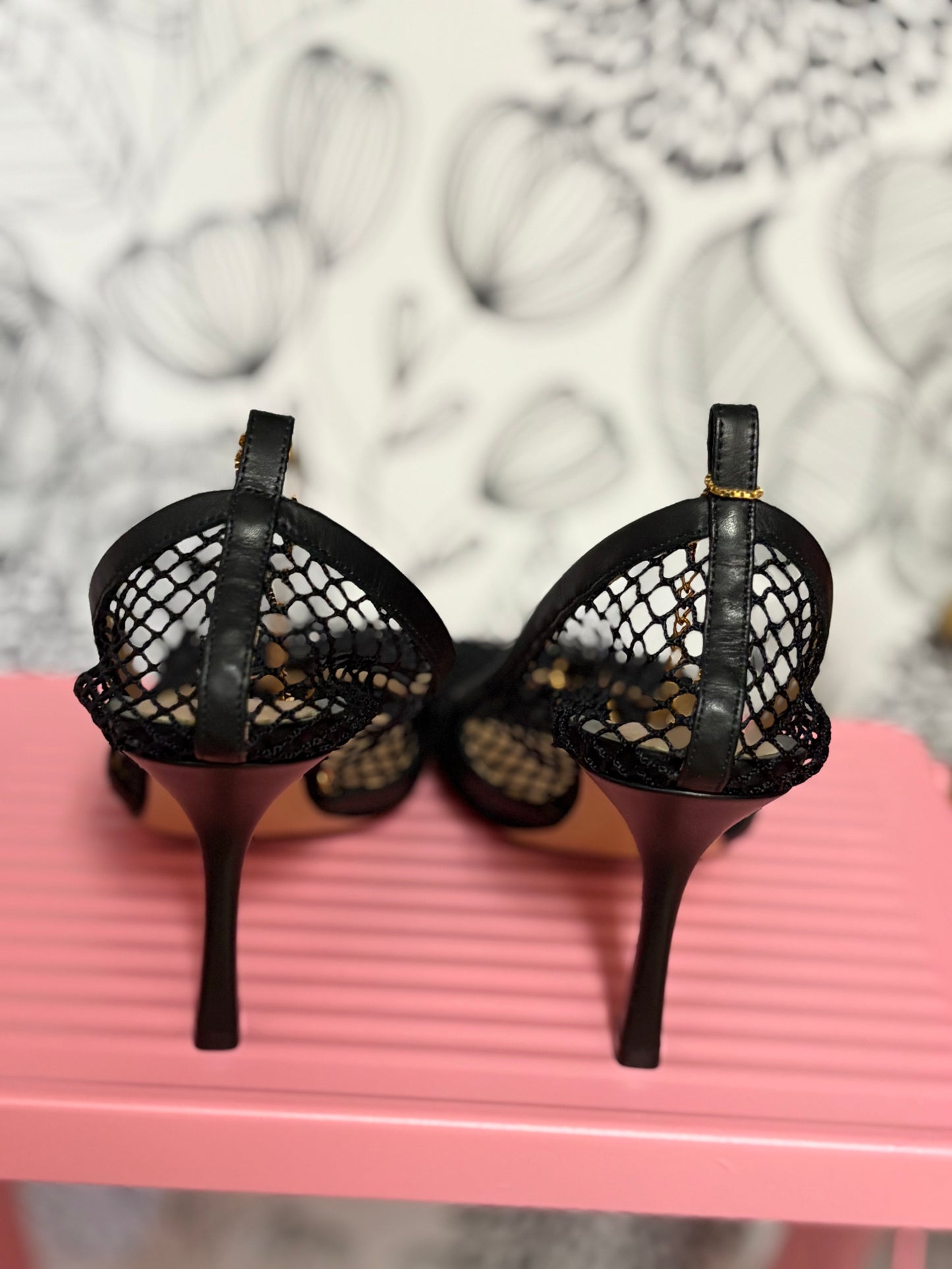 Bottega Veneta Mesh Square Toe Pumps – New With Box – Runway Net Heels