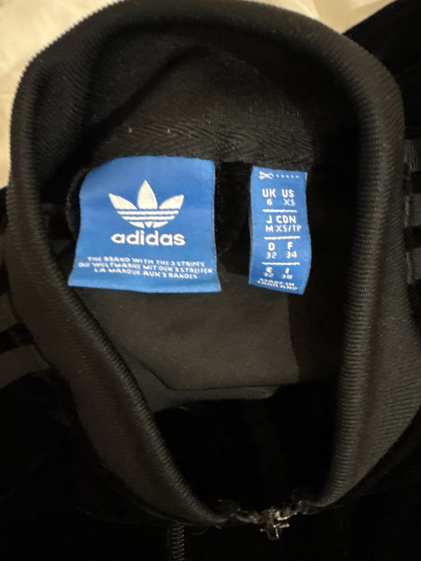 Adidas Originals Black Velour Two-Piece Track Set