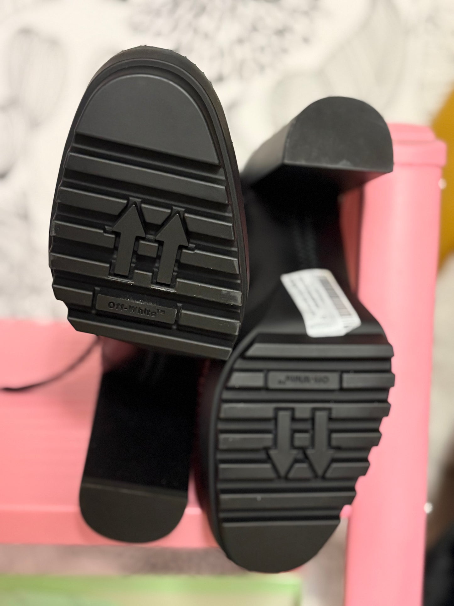 Off-White Arrow Moto Wrap Platform Heeled Boots – Virgil Abloh – Size 37 – New