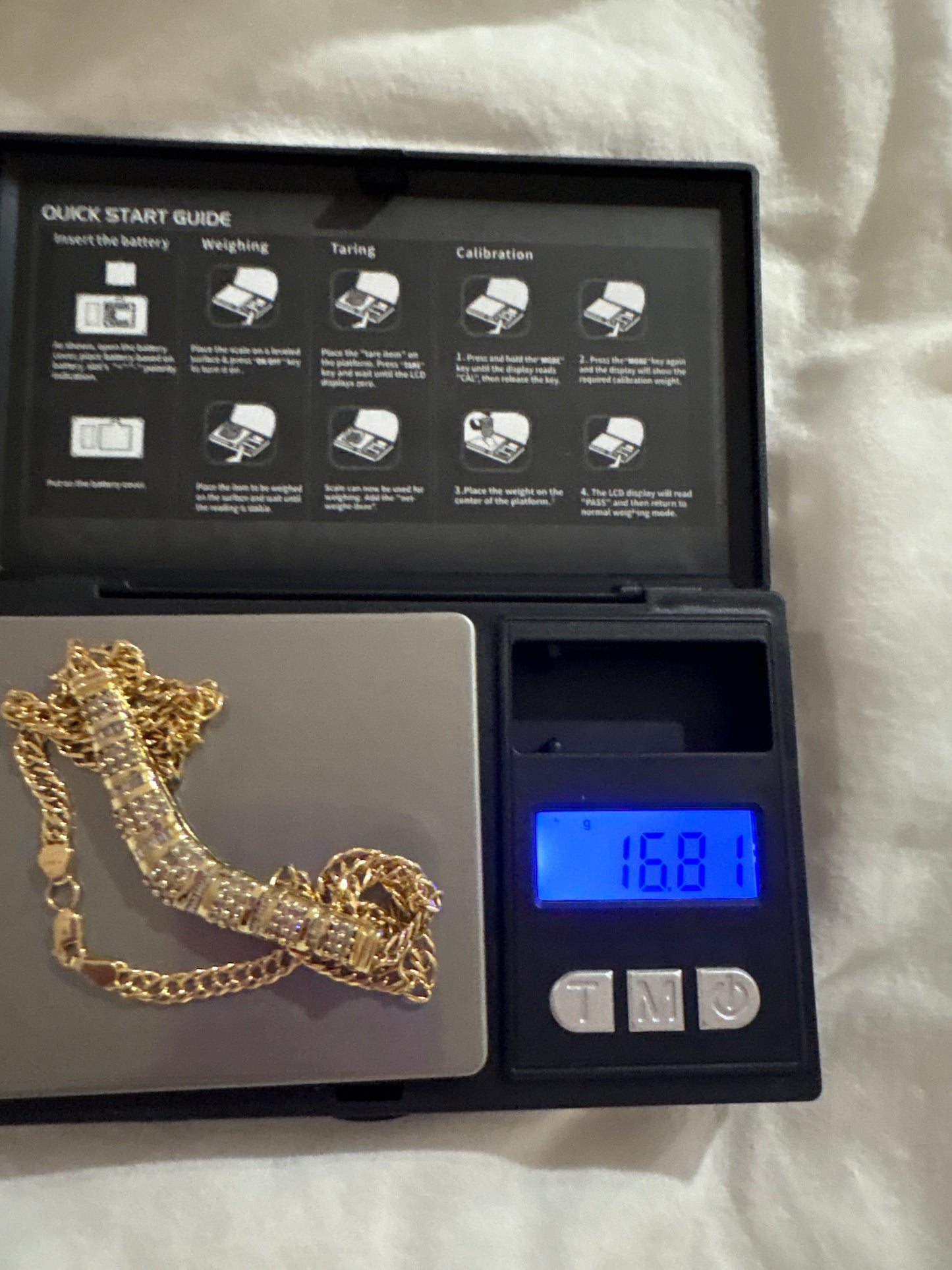 14K Gold Diamond-Cut Bar Necklace